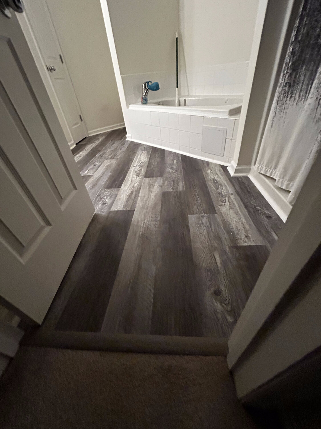 Completed FIG LVP flooring — bathroom
