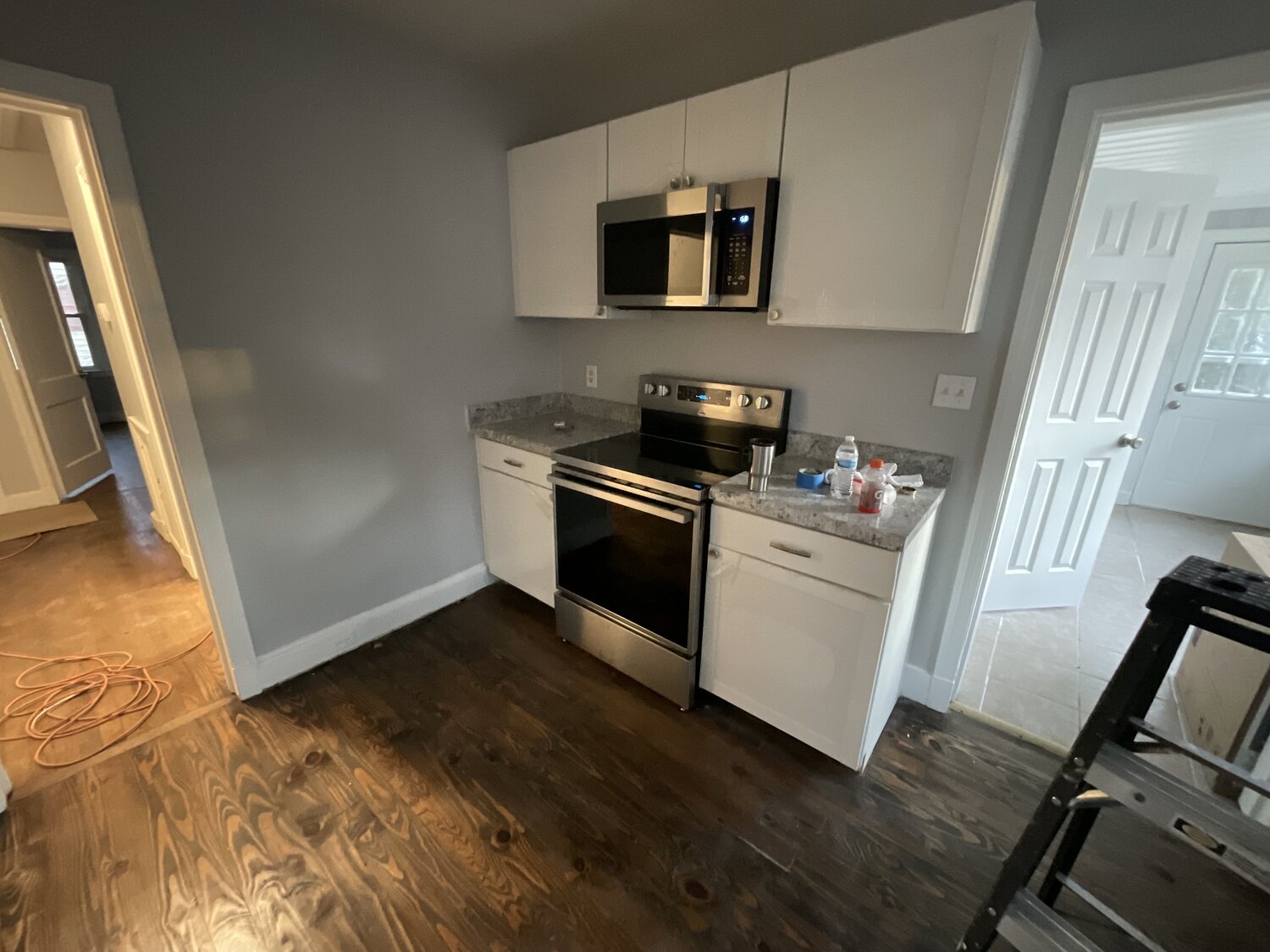 FIG cabinetry — installed base and wall cabinets with range