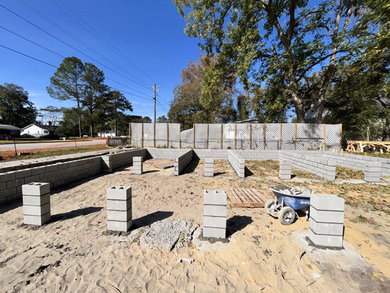 Completed FIG foundation — block perimeter