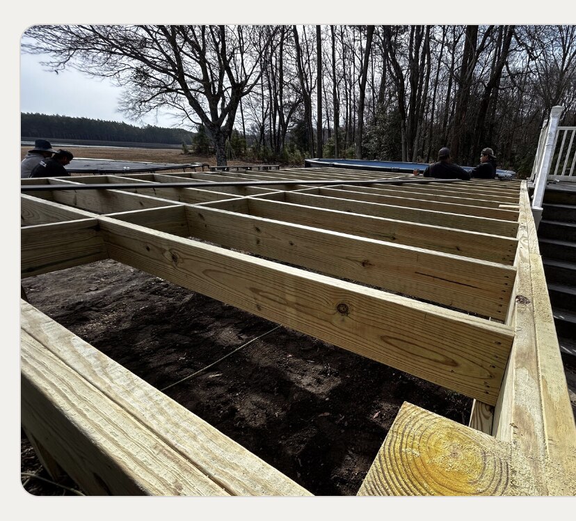 FIG deck framing — joist structure
