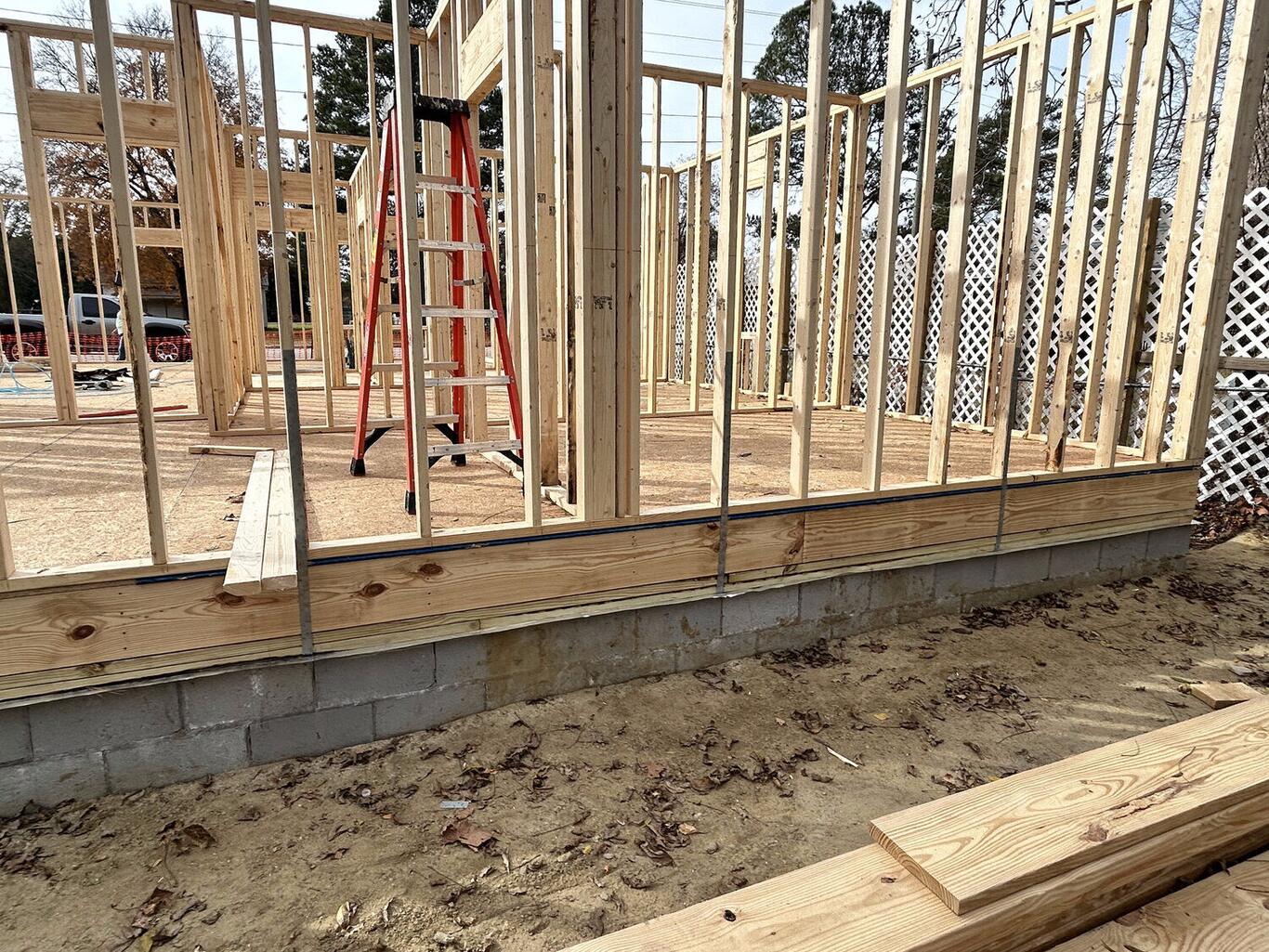 FIG new construction framing — exterior walls