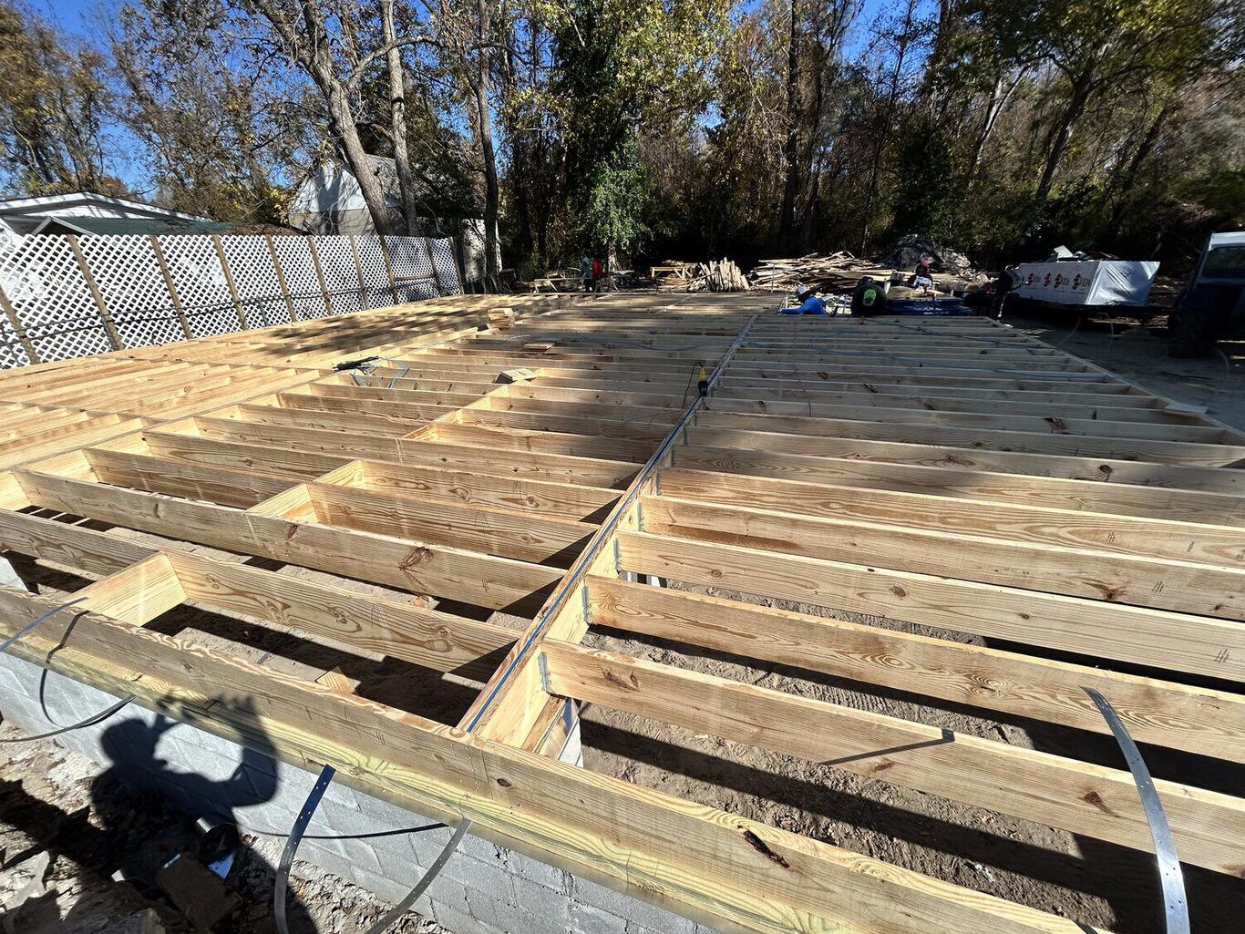 FIG new construction framing — floor system over foundation
