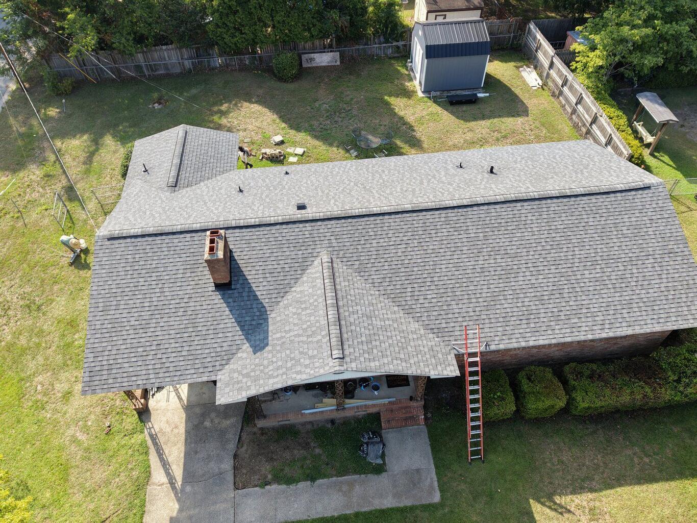 Completed FIG roofing — 106 John Ave, finished shingle roof